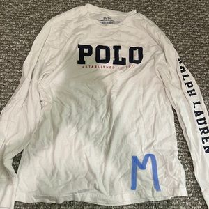 Boys polo ralph lauren long sleeve shirt M